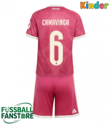 Real Madrid Eduardo Camavinga #6 Replik 3rd trikot Kinder 2026-27 Kurzarm (+ Kurze Hosen)